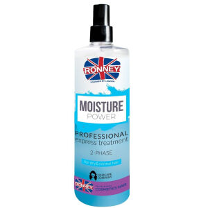 RONNEY MOISTURE POWER Dwufazowa mgiełka, kuracja nawilżająca włosy 285ml