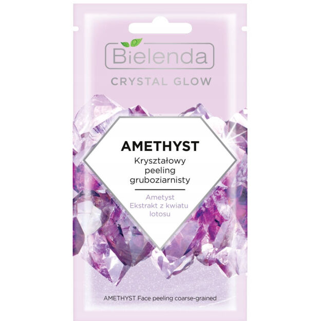 Bielenda Crystal Glow Kryształowy Peeling gruboziarnisty Amethyst 8g