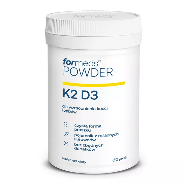 Suplement diety ForMeds Powder Witamina K2 D3 60 Porcji, w Proszku