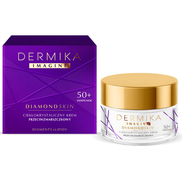 Dermika Imagine Diamond Skin 50+ Ciekłokrystaliczny Krem przeciwzmarszczkowy na dzień i noc 50ml